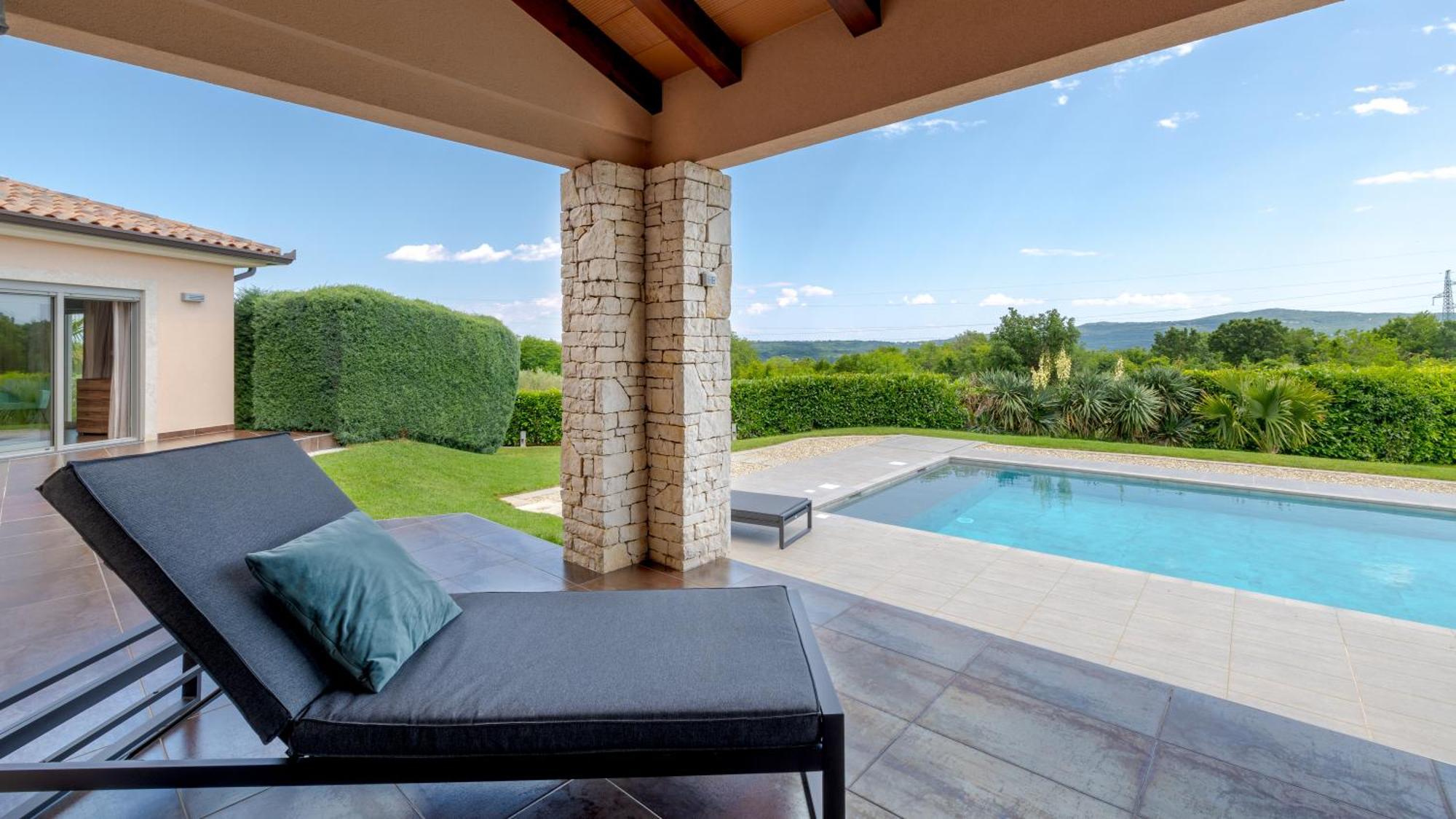 Villa Labin In Zartinj - Luxury Privacy Heated Pool With Auto Cover Esterno foto