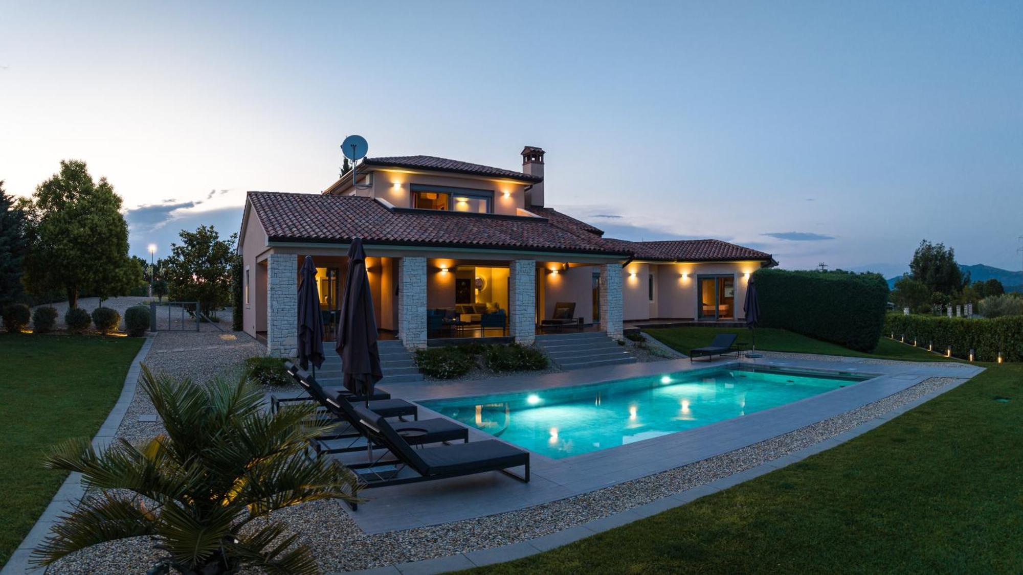 Villa Labin In Zartinj - Luxury Privacy Heated Pool With Auto Cover Esterno foto