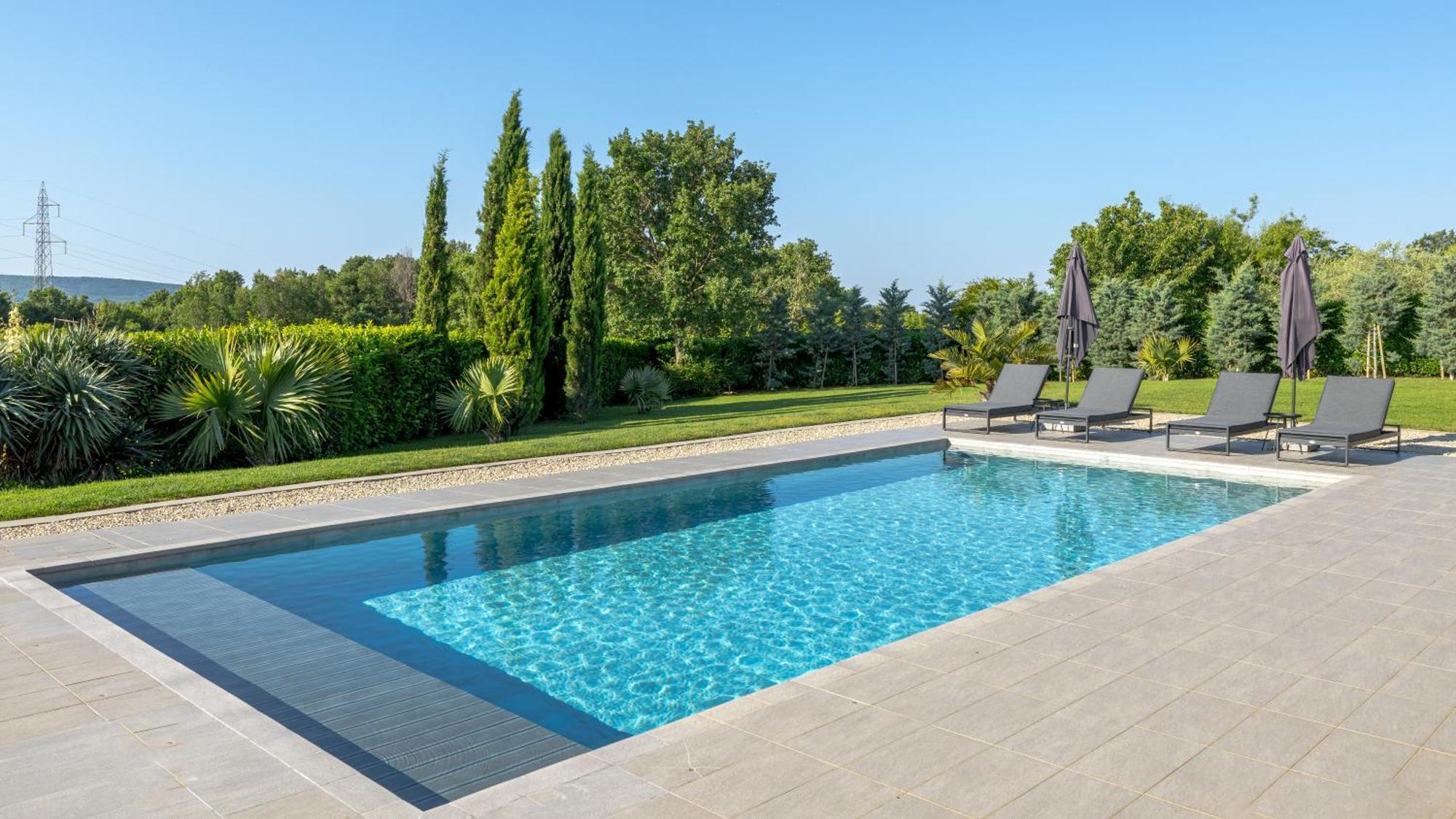 Villa Labin In Zartinj - Luxury Privacy Heated Pool With Auto Cover Esterno foto