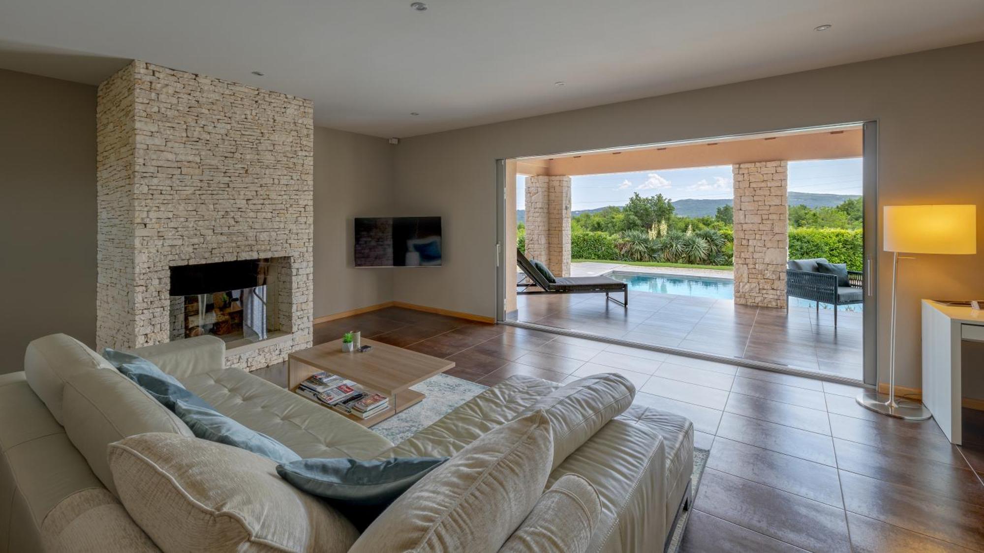 Villa Labin In Zartinj - Luxury Privacy Heated Pool With Auto Cover Esterno foto