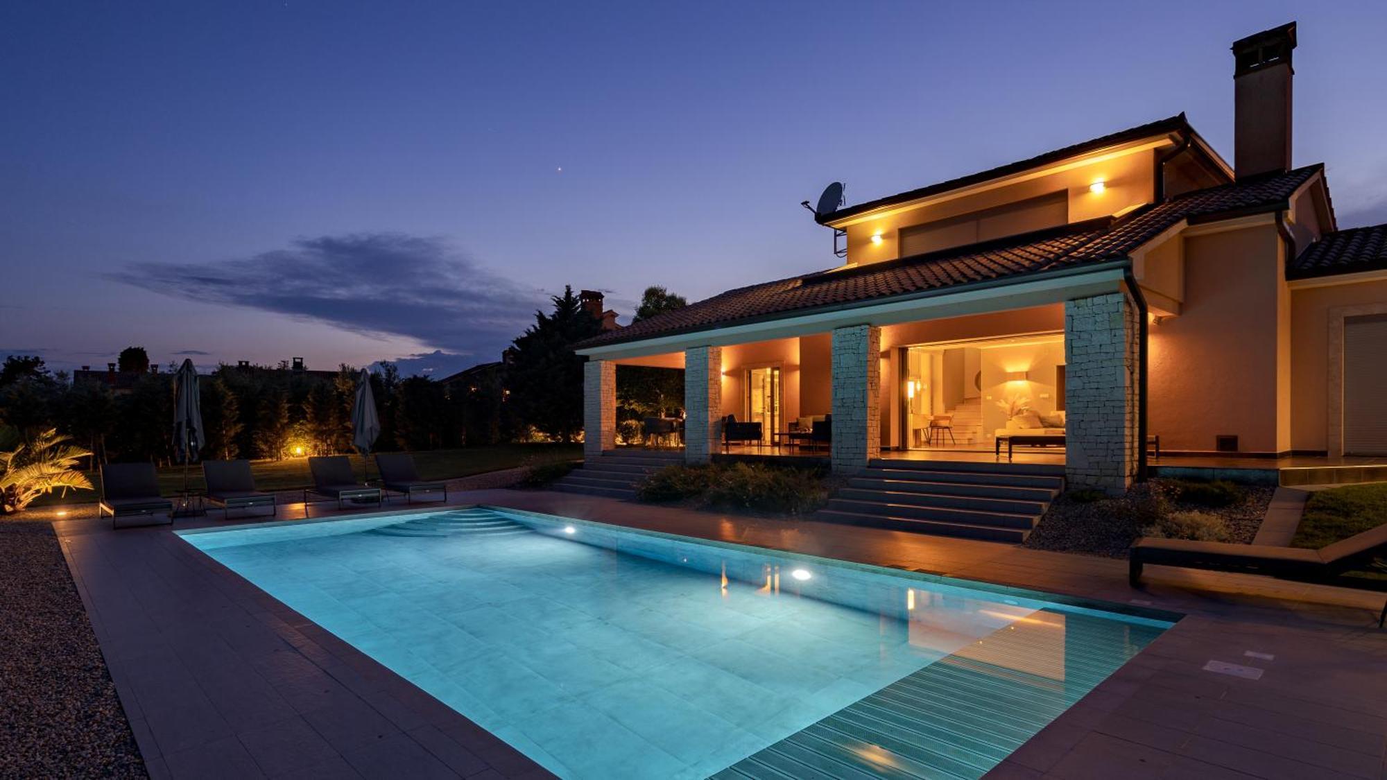 Villa Labin In Zartinj - Luxury Privacy Heated Pool With Auto Cover Esterno foto